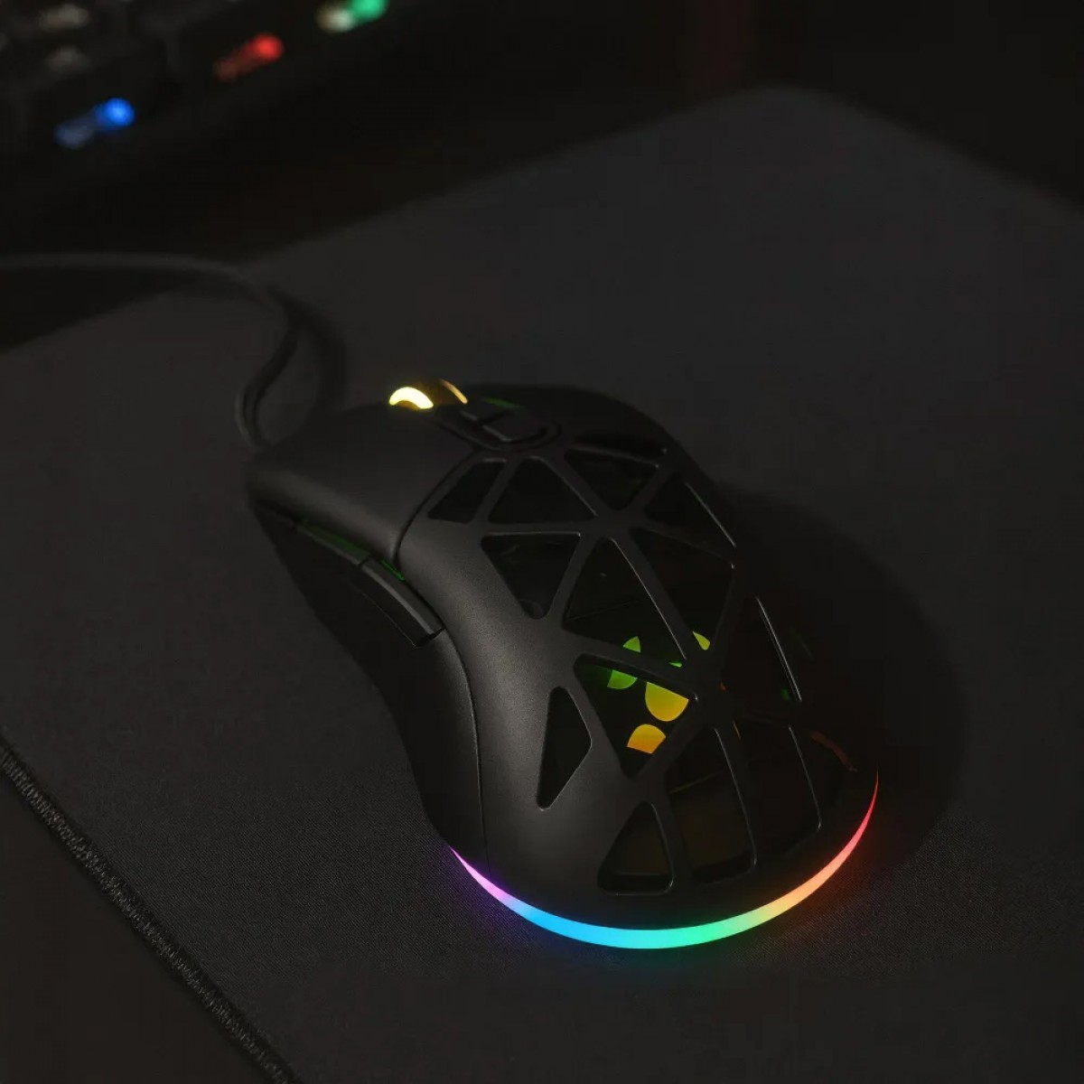 Mouse Gamer Fortrek Striker, RGB, USB, 12800 DPI, 7 Botões, Preto