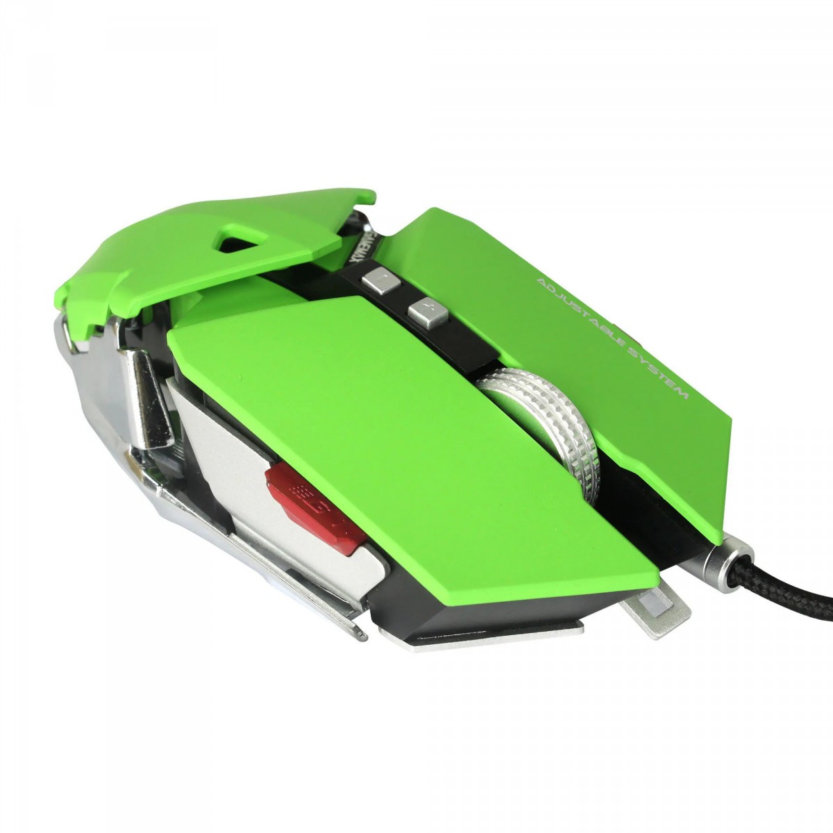 Mouse Gamer Gamemax, GX9 Metal, 4000 DPI, 10 Botões, Green, GX9