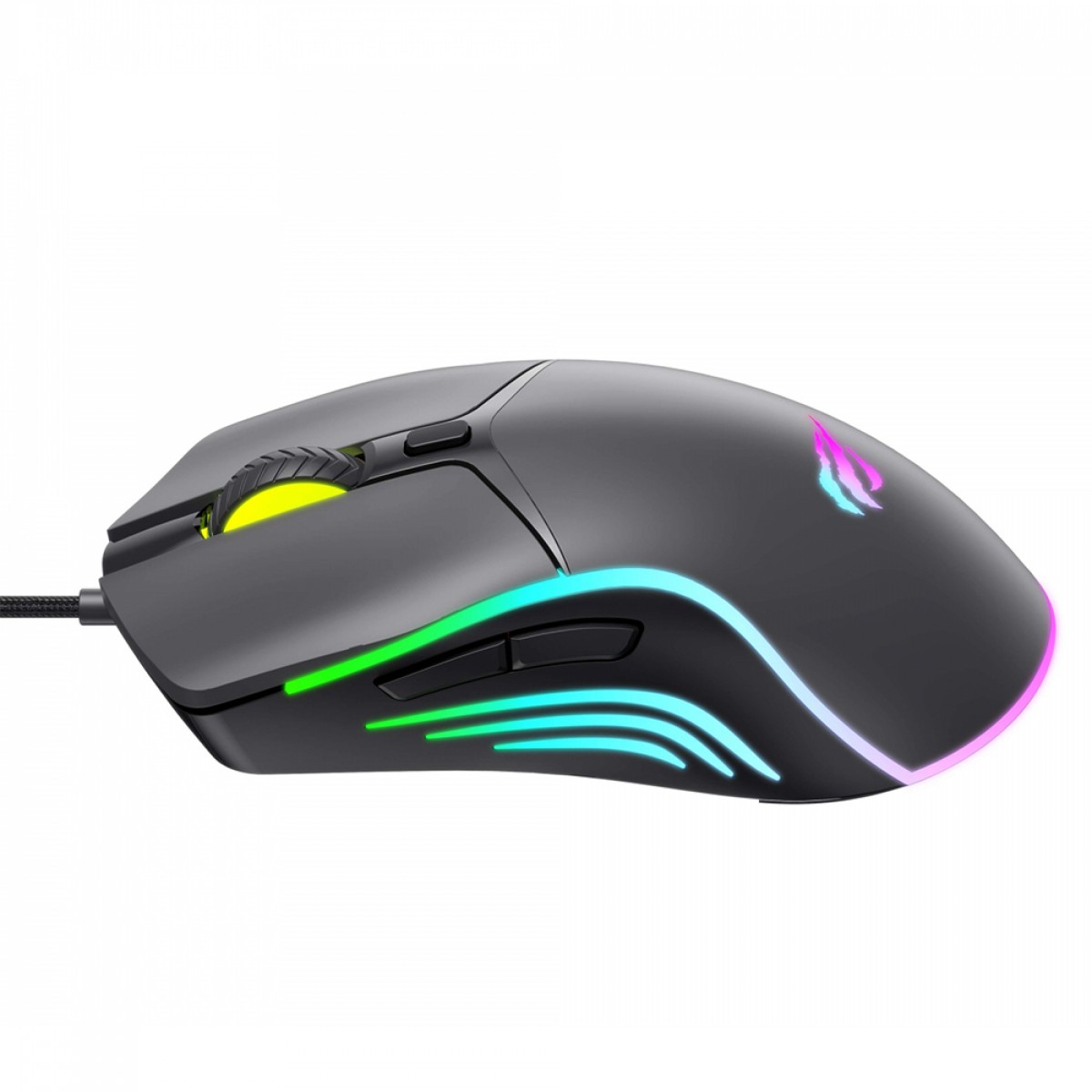 Mouse Gamer Havit MS1029, 7200DPI, USB, RGB, 6 Botões, Preto