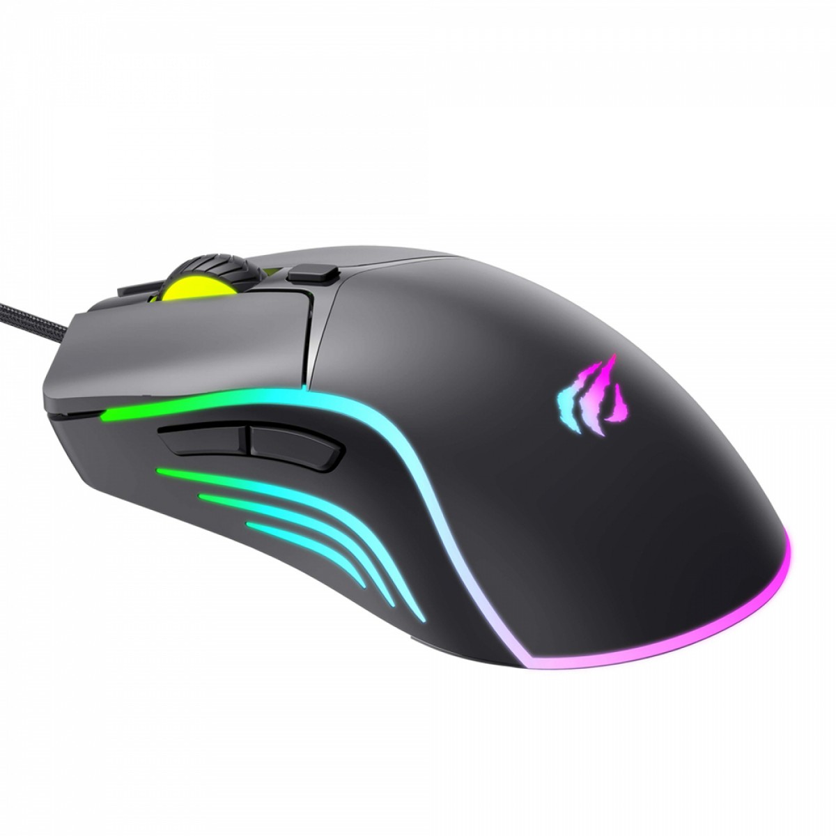 Mouse Gamer Havit MS1029, 7200DPI, USB, RGB, 6 Botões, Preto