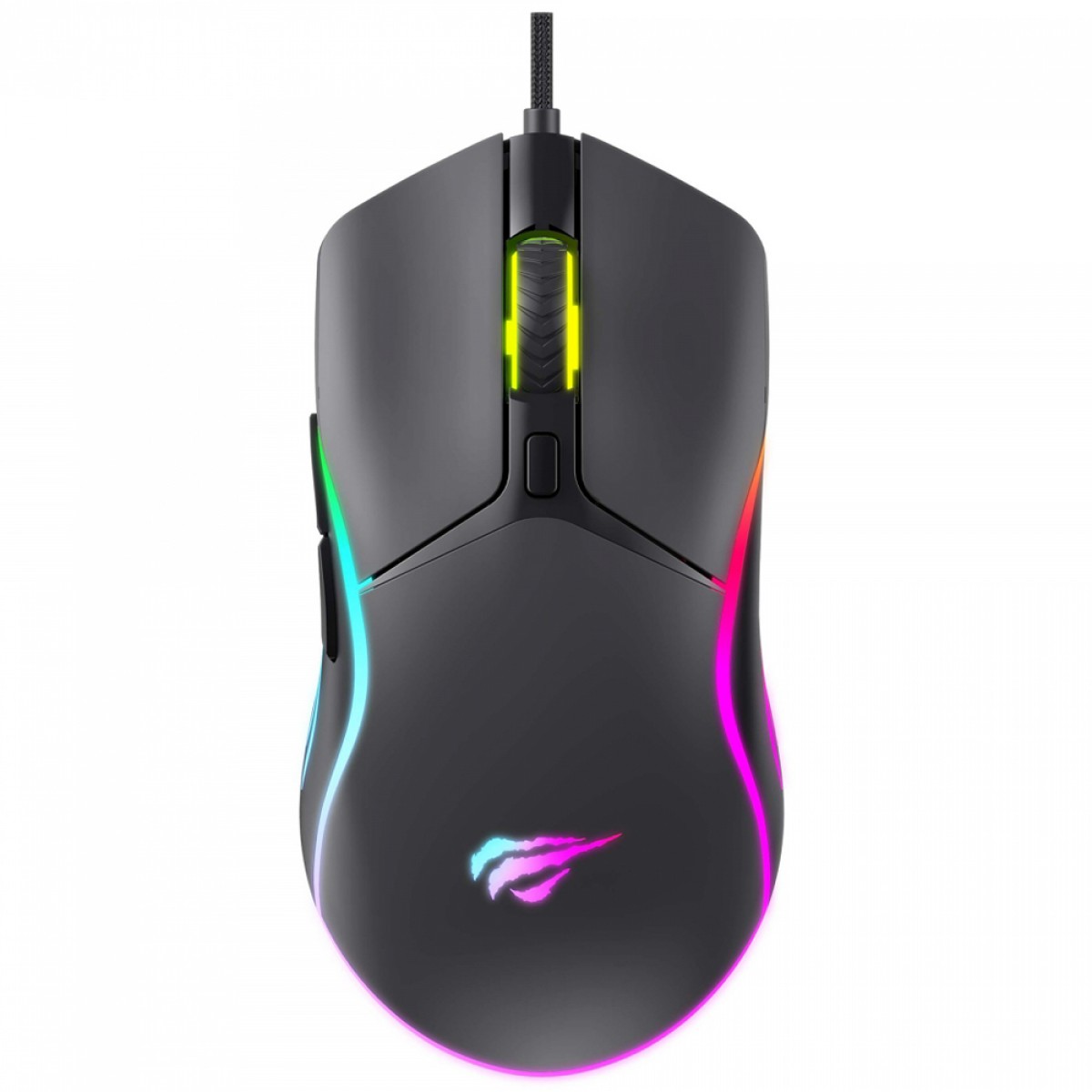 Mouse Gamer Havit MS1029, 7200DPI, USB, RGB, 6 Botões, Preto
