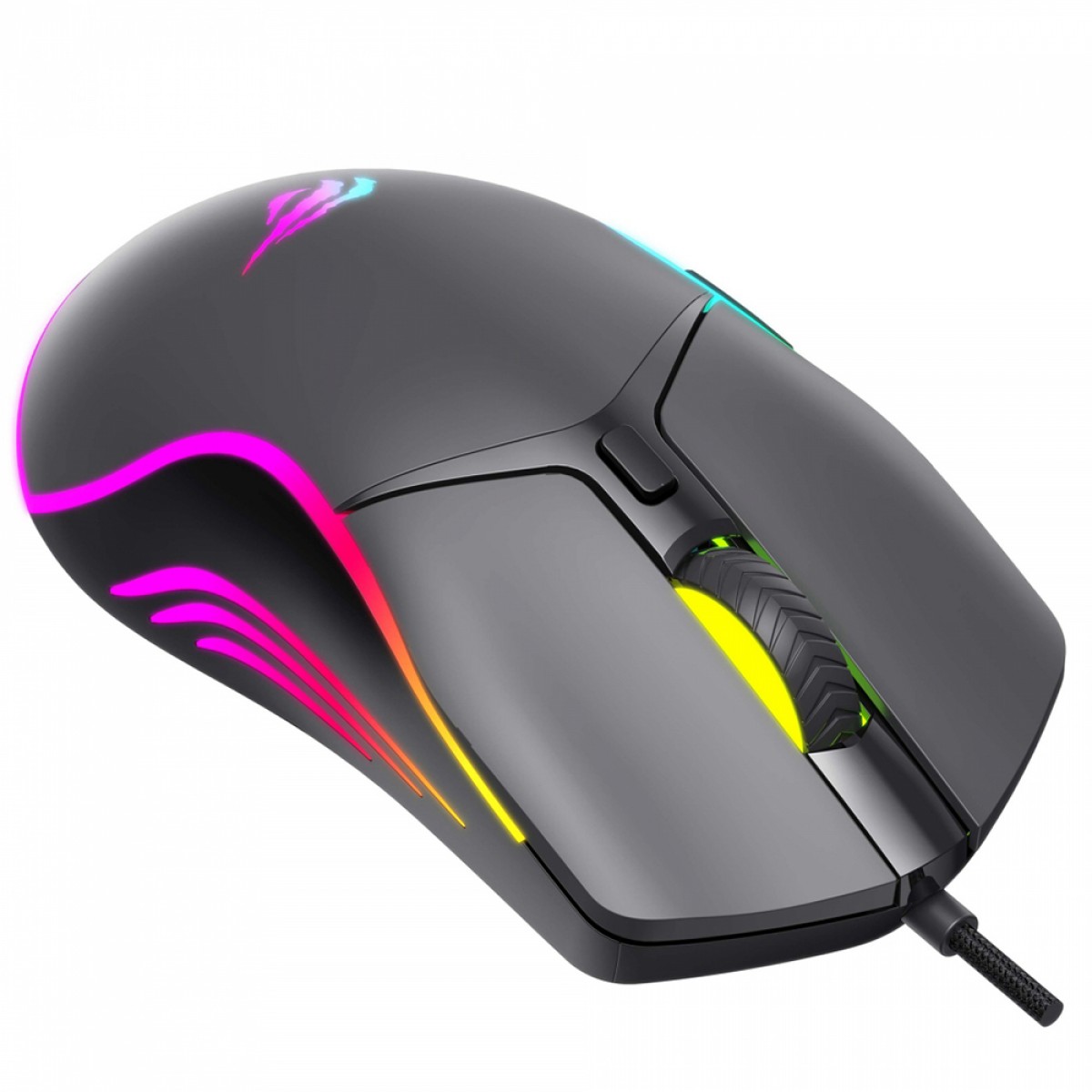 Mouse Gamer Havit MS1029, 7200DPI, USB, RGB, 6 Botões, Preto
