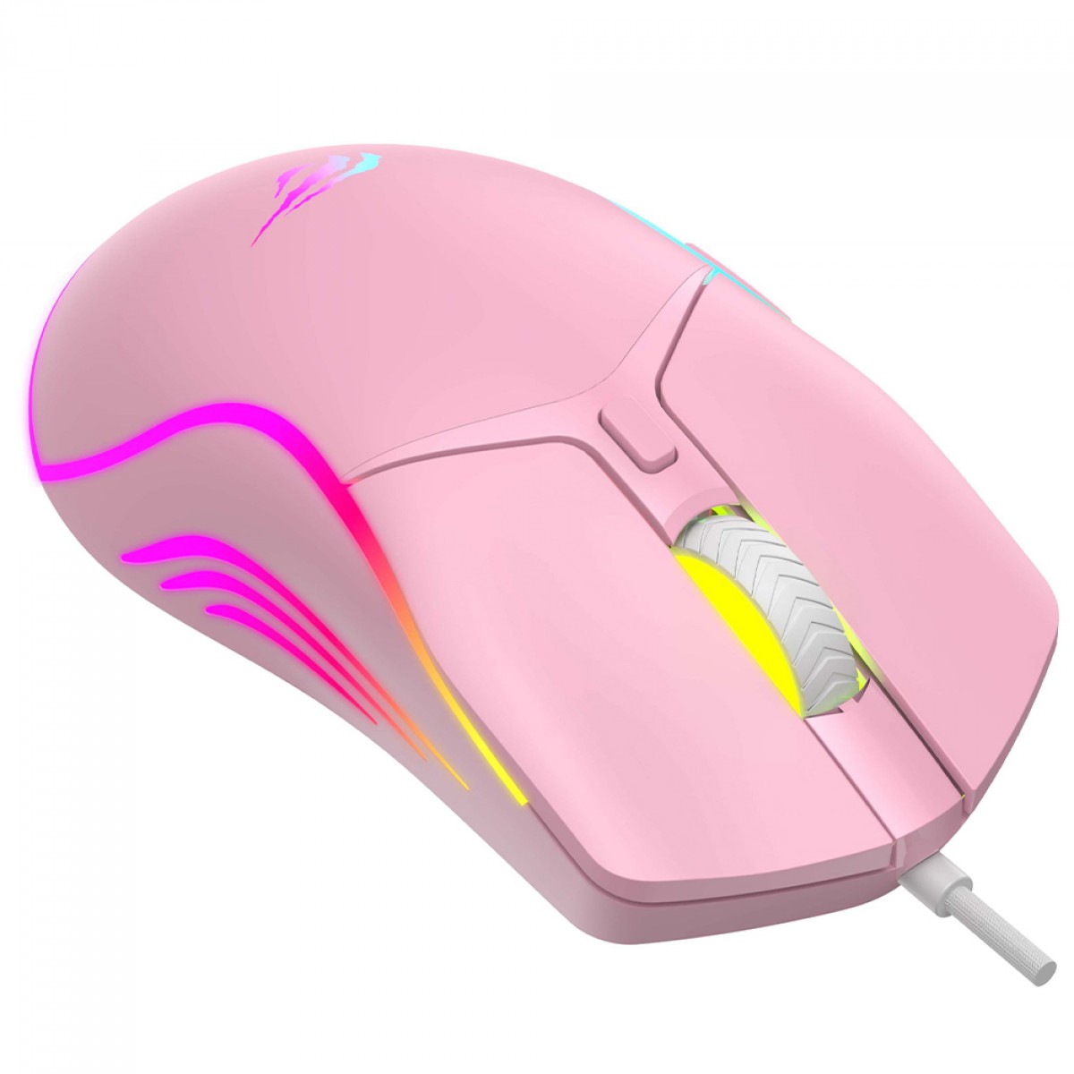 Mouse Gamer Havit MS1029, 8000DPI, USB, RGB, 6 Botões, Pink