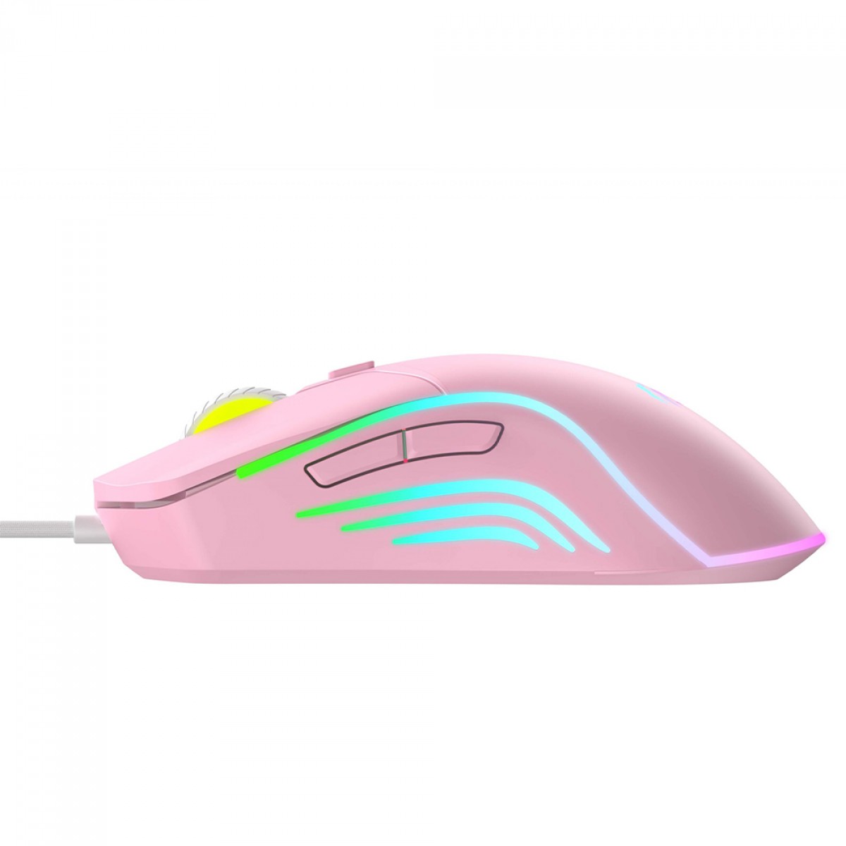 Mouse Gamer Havit MS1029, 8000DPI, USB, RGB, 6 Botões, Pink