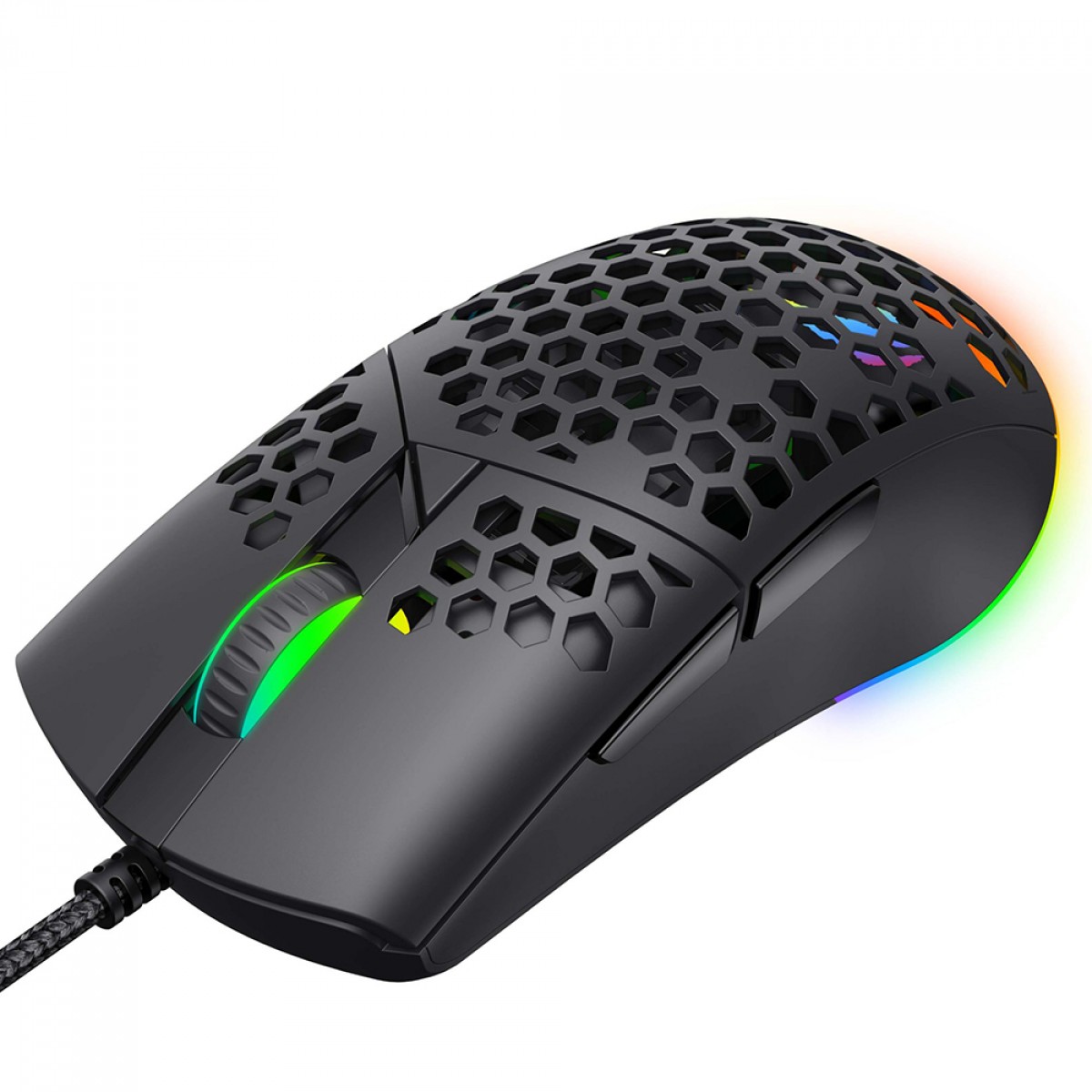 Mouse Gamer Havit MS1036, 7200DPI, USB, RGB, 6 Botões, Preto