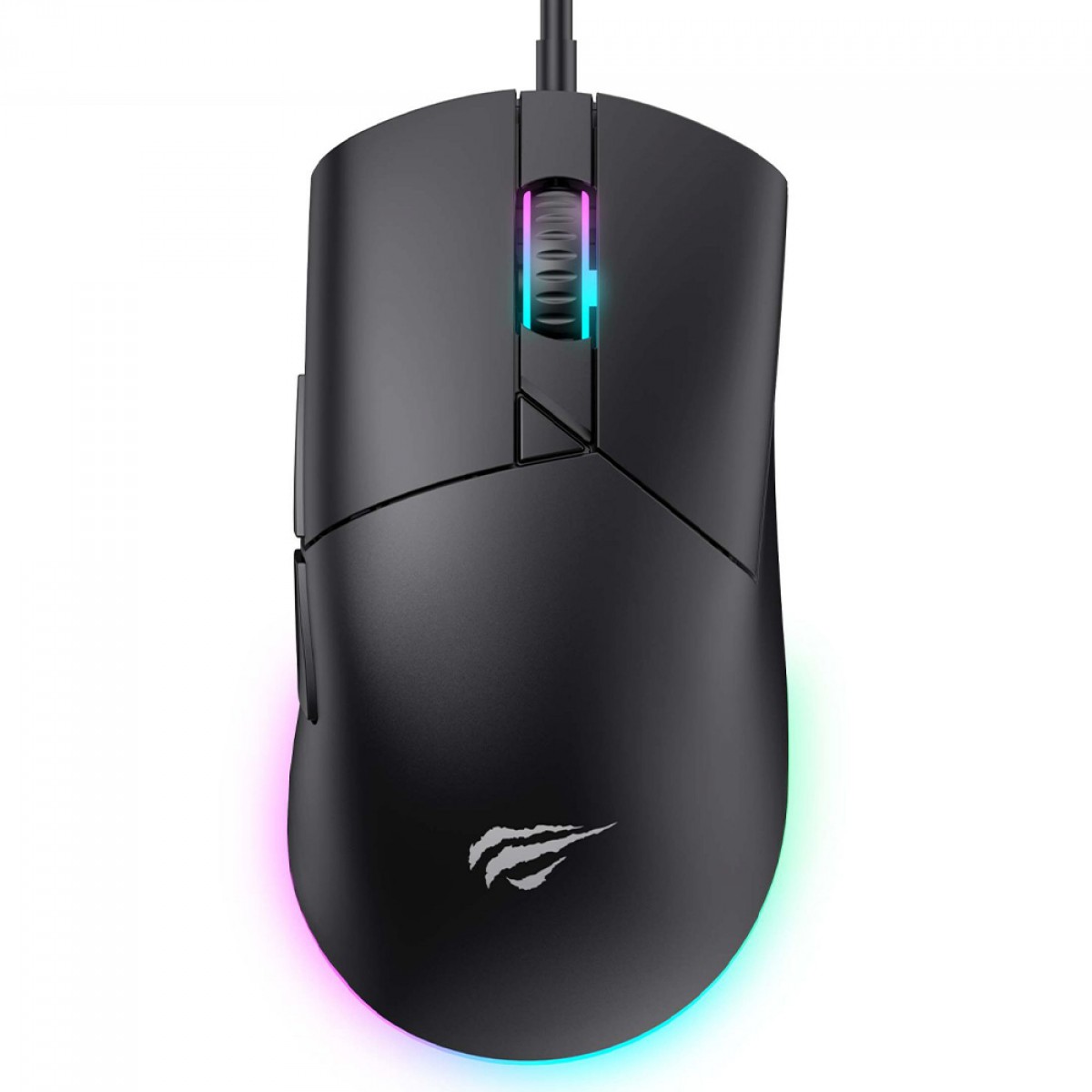 Mouse Gamer Havit MS1038, 8000DPI, USB, RGB, 6 Botões, Preto