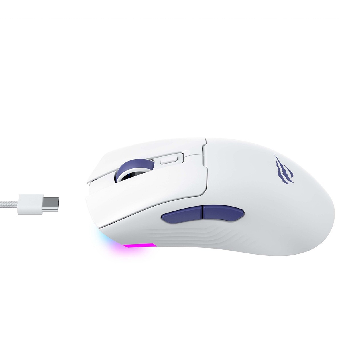 Mouse Gamer Havit MS966SE, Wireless/Bluetooth, RGB, 10000 DPI, 7 Botões, PMW3325, Branco