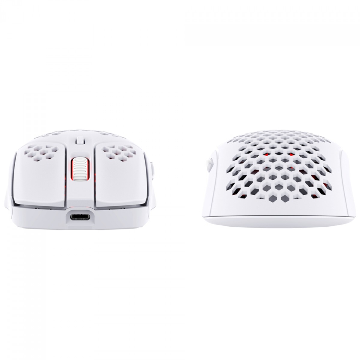 Mouse Gamer HyperX Pulsefire Haste, Wireless, RGB, 16000 DPI, 6 Botões, PAW 3335, Branco, 4P5D8AA