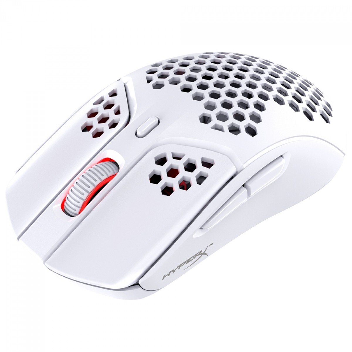 Mouse Gamer HyperX Pulsefire Haste, Wireless, RGB, 16000 DPI, 6 Botões, PAW 3335, Branco, 4P5D8AA