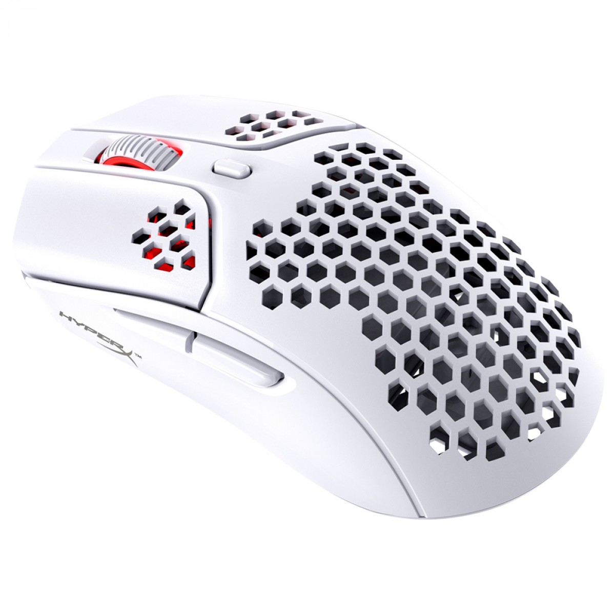 Mouse Gamer HyperX Pulsefire Haste, Wireless, RGB, 16000 DPI, 6 Botões, PAW 3335, Branco, 4P5D8AA