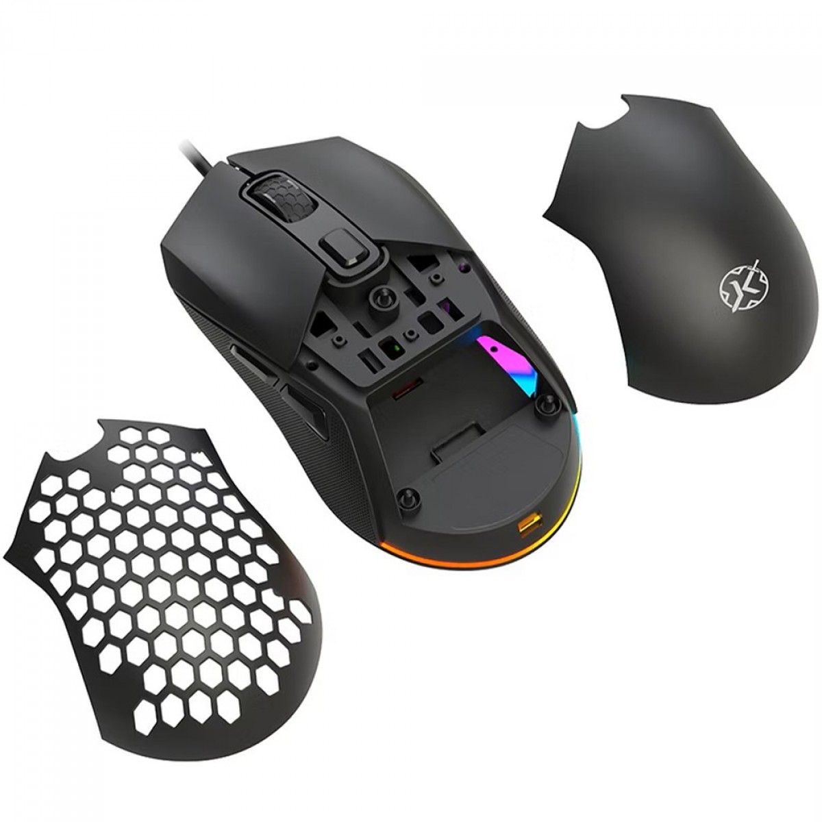 Mouse Gamer Kalkan Skadi, RGB, 12800 DPI, Instant 825, 5 Botões Programáveis, Preto, KLK00008