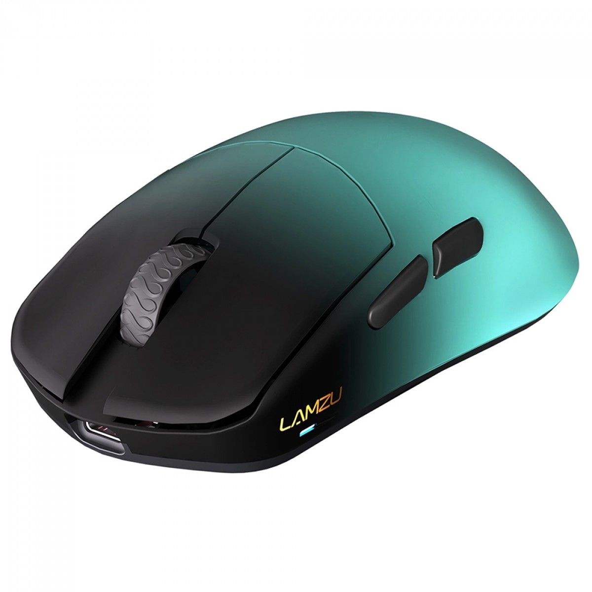 Mouse Gamer Lamzu Maya X Aimlabs, Wireless, 30.000 DPI, 8K, PixArt-3950, 7 Botões, Preto e Turquesa