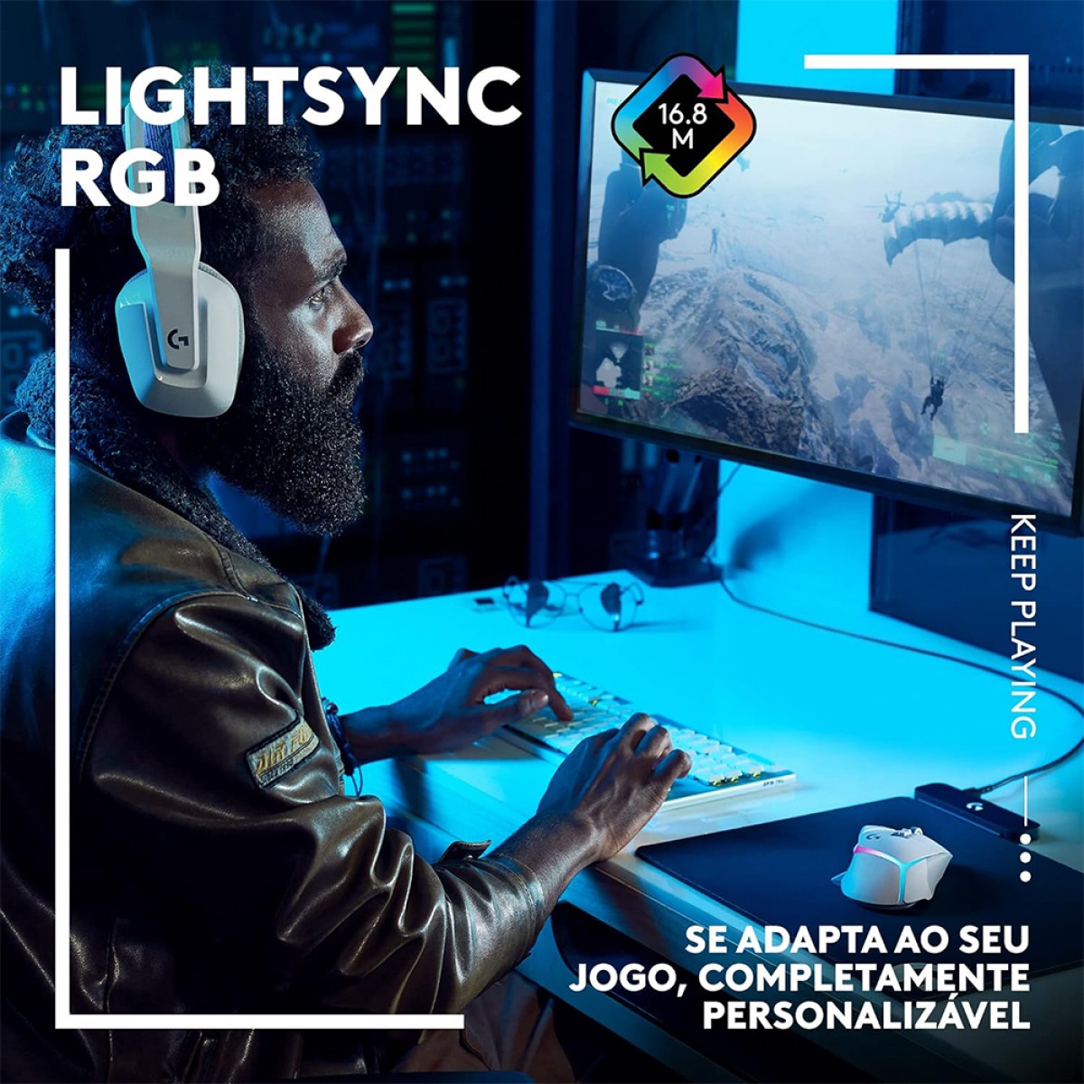 Mouse Gamer Logitech G502 X Plus, RGB, Sem Fio, 25600 DPI, 13 Botões, Switch Híbrido, Branco, 910-006170