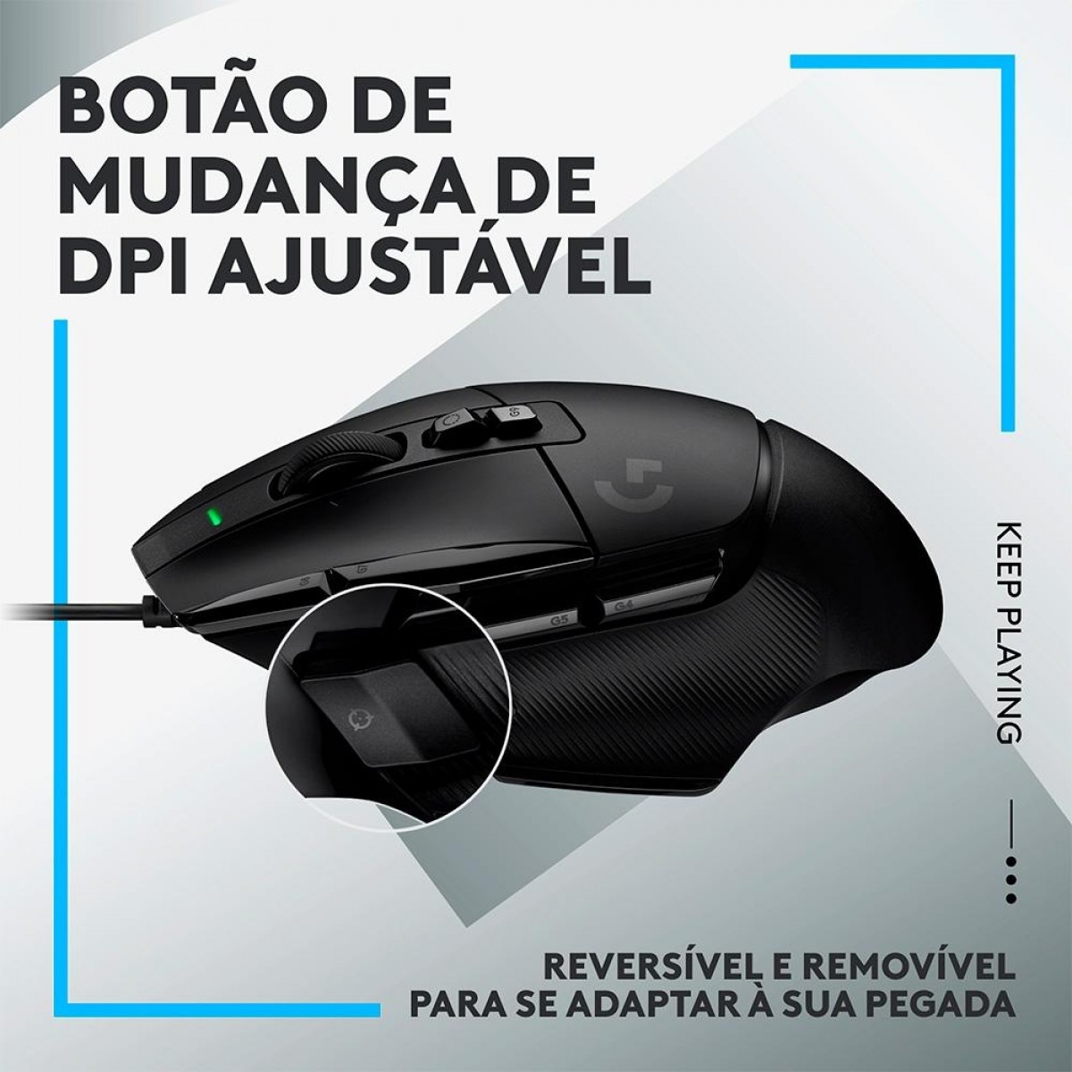 Mouse Gamer Logitech G502 X, RGB, 25600 DPI, 13 Botões, Switch Híbrido, Preto, 910-006137