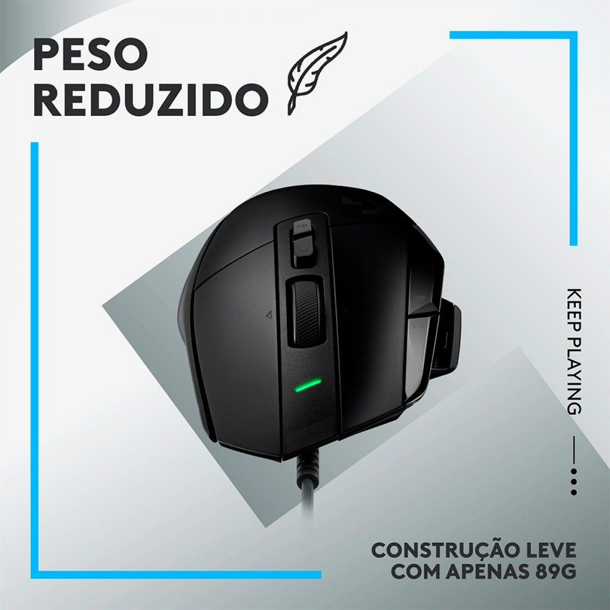 Mouse Gamer Logitech G502 X, RGB, 25600 DPI, 13 Botões, Switch Híbrido, Preto, 910-006137