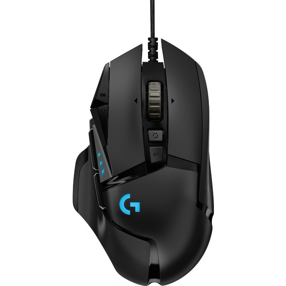 Mouse Gamer Logitech Hero G502, 16000 DPI, 11 Botões, Ajuste de Peso, RGB, Black, 910-005550