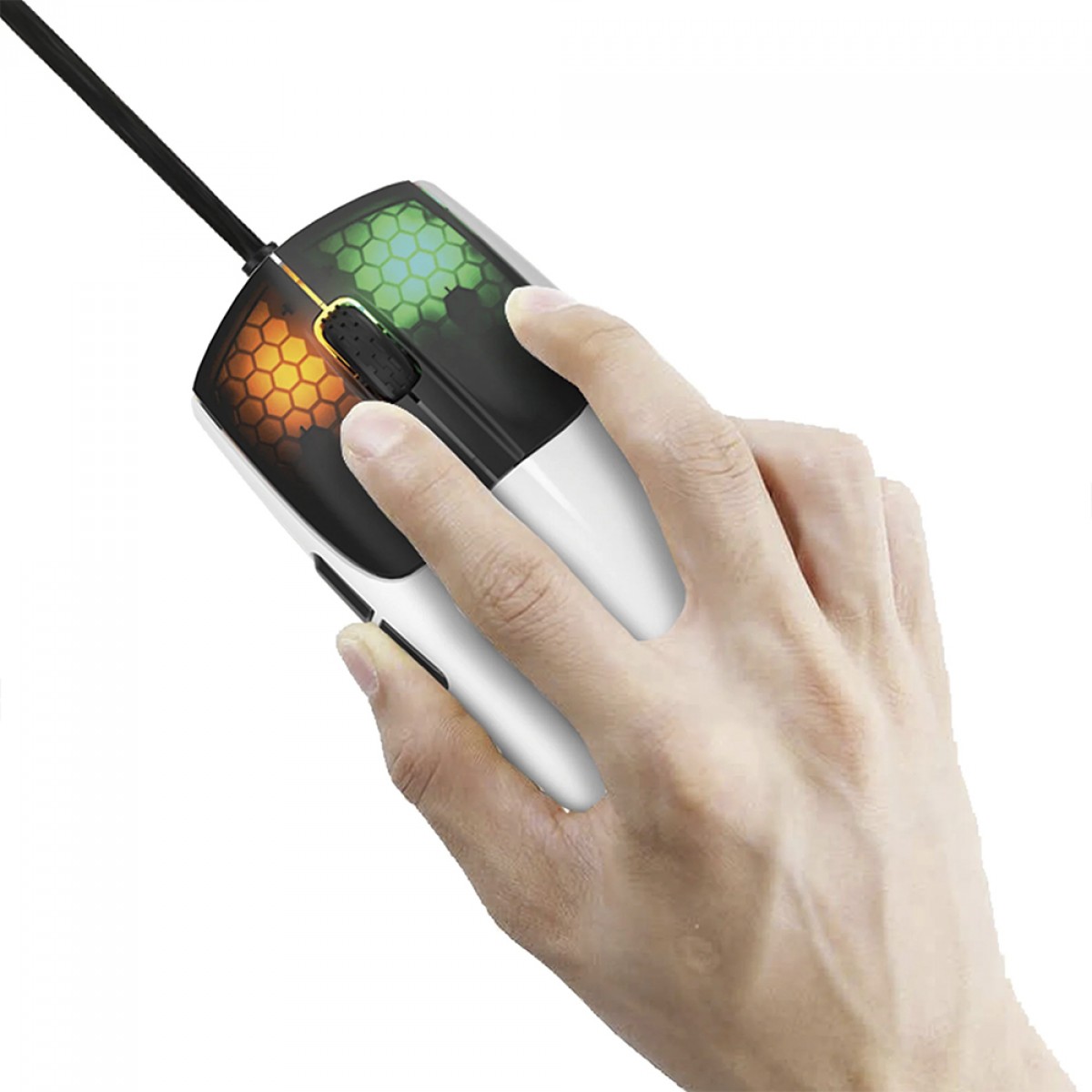 Mouse Gamer Marvo M727, RGB, 12.000 DPI, 6 Botões Programáveis