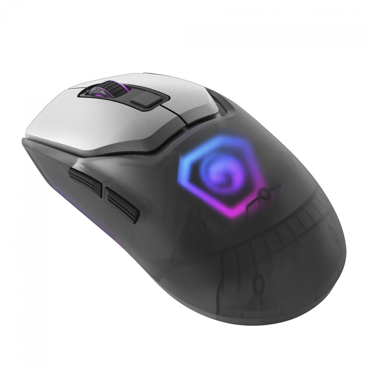 Mouse Gamer Marvo Z FIT PRO G1W GY, Wireless/Bluetooth, RGB, 19000 DPI, 7 Botões Programáveis, Cinza