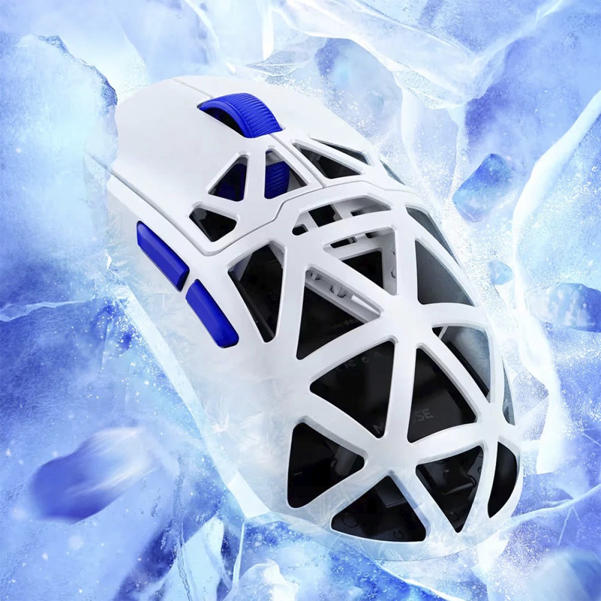 Mouse Gamer MCHOSE AX5 Pro Max, Wireless, Bluetooth, 26000 DPI, Sensor PAW 3395, Liga De Magnésio, Branco, MC-AX5-8