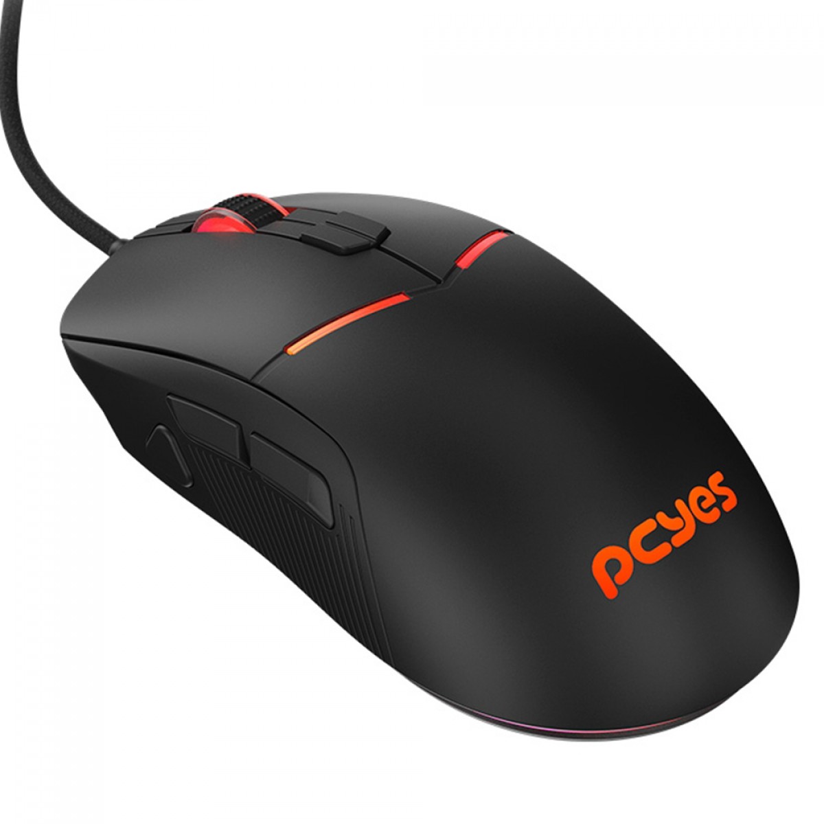 Mouse Gamer PCYes Argus, RGB, 12400 DPI, PWM 3327, 8 Botões, Preto, PMGABV