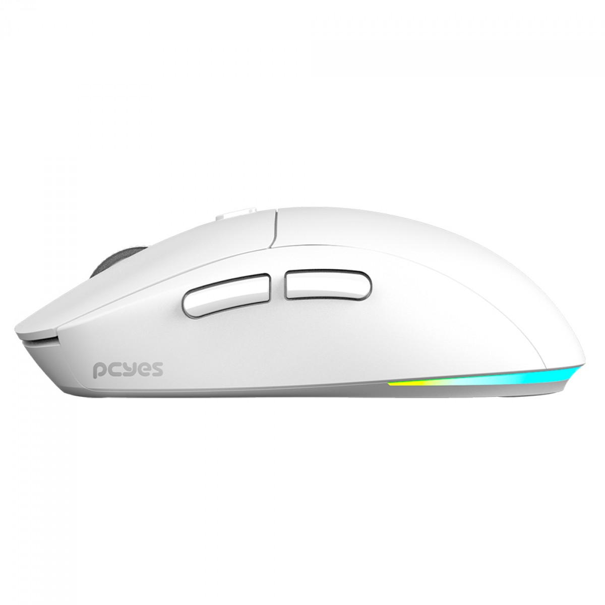 Mouse Gamer PCYes Basaran Stealth White Ghost, RGB, Wireless, 10.000 DPI, PWM3325, 6 Botões, Branco, PMGBRSTWG