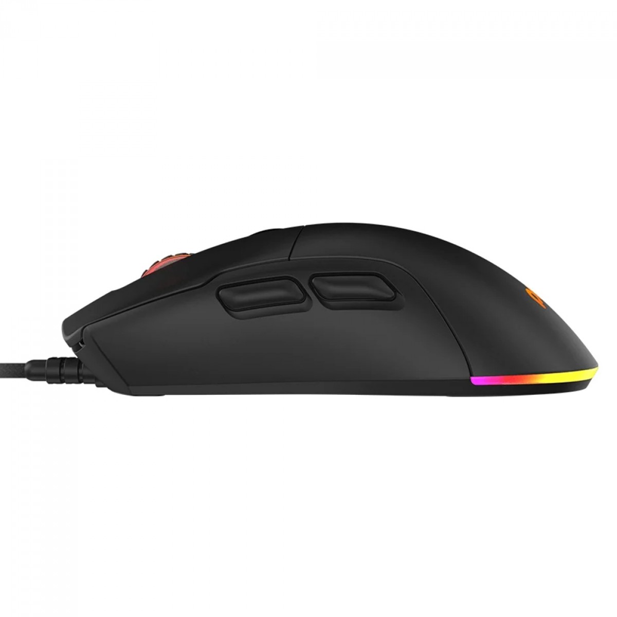 Mouse Gamer PCYes Malus Black Vulcan, RGB, 12400 DPI, PWM 3327, 6 Botões, Preto, PMGMBV