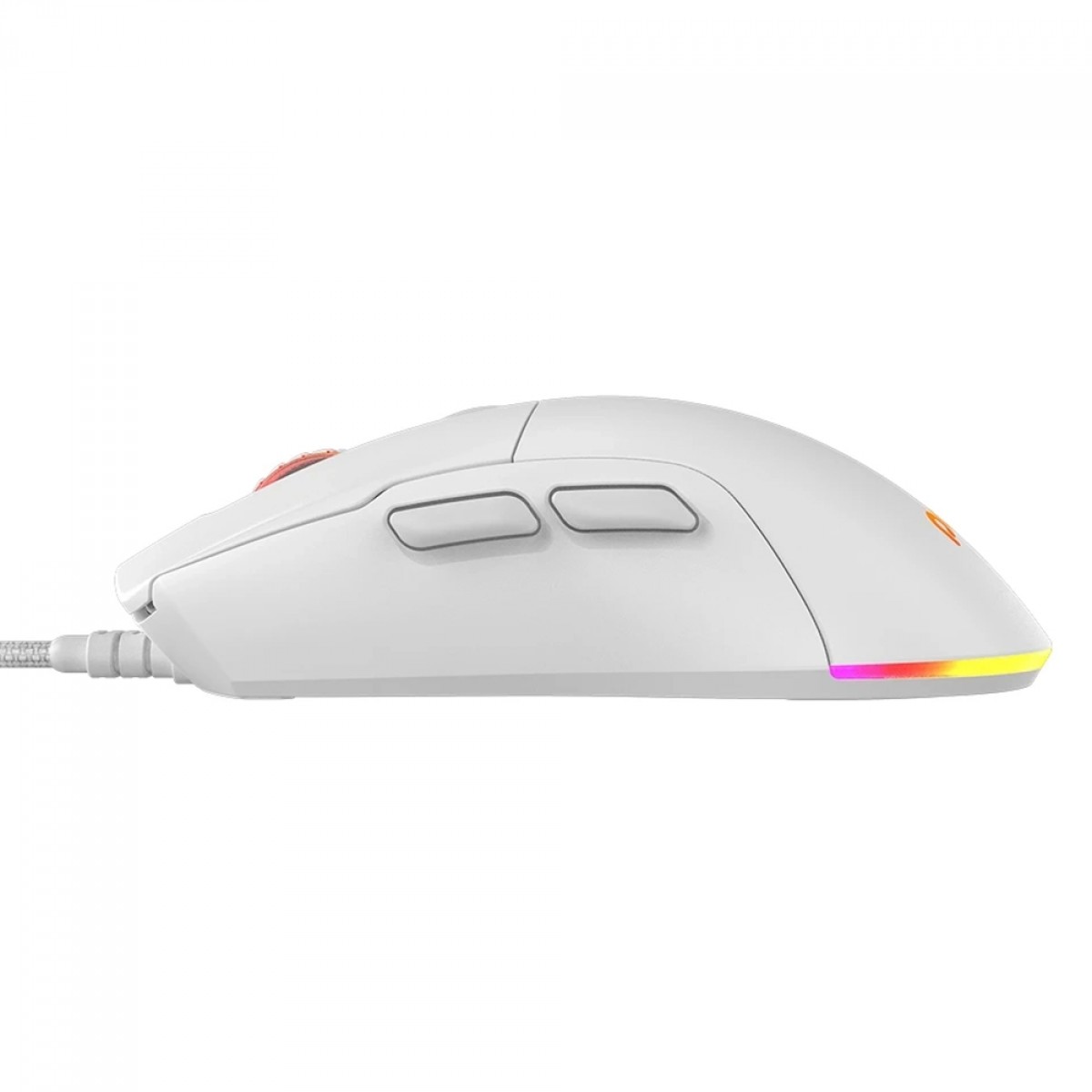 Mouse Gamer PCYes Malus White Ghost, RGB, 12400 DPI, PWM 3327, 6 Botões, Branco, PMGMWG