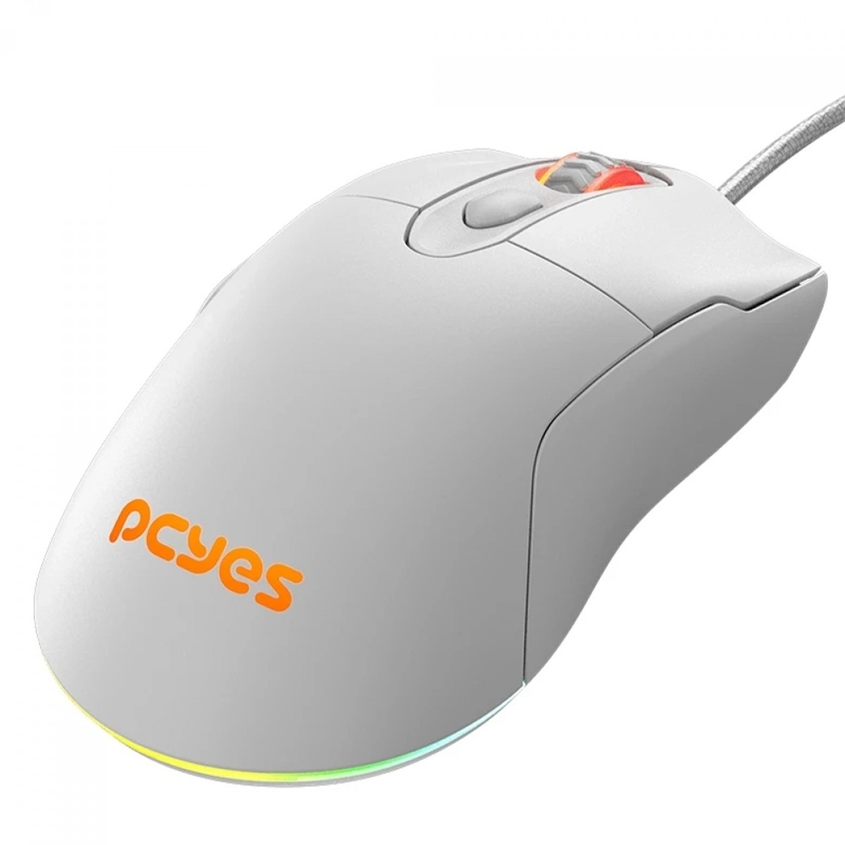 Mouse Gamer PCYes Malus White Ghost, RGB, 12400 DPI, PWM 3327, 6 Botões, Branco, PMGMWG