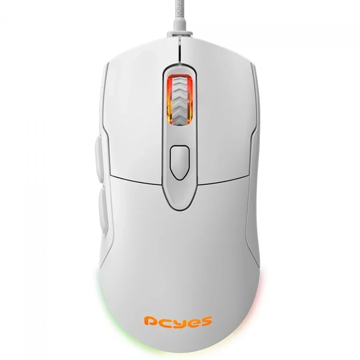 Mouse Gamer PCYes Malus White Ghost, RGB, 12400 DPI, PWM 3327, 6 Botões, Branco, PMGMWG