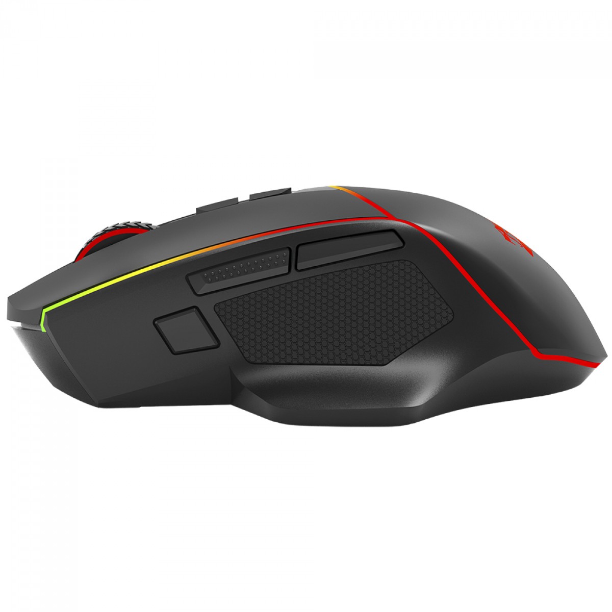 Mouse Gamer Redragon Axe Pro, RGB, Wireless/Bluetooth, 8000 DPI, 8 Botões, Sensor PAW3104, Preto, M814RGB-PRO