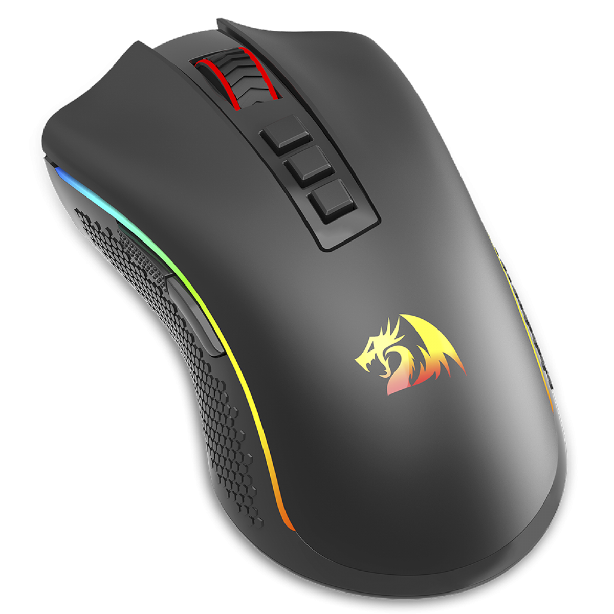 Mouse Gamer Redragon Cobra Pro RGB, Wireless, Sem Fio, 16000 DPI, 8 Botões Programáveis, Black, M711-PRO