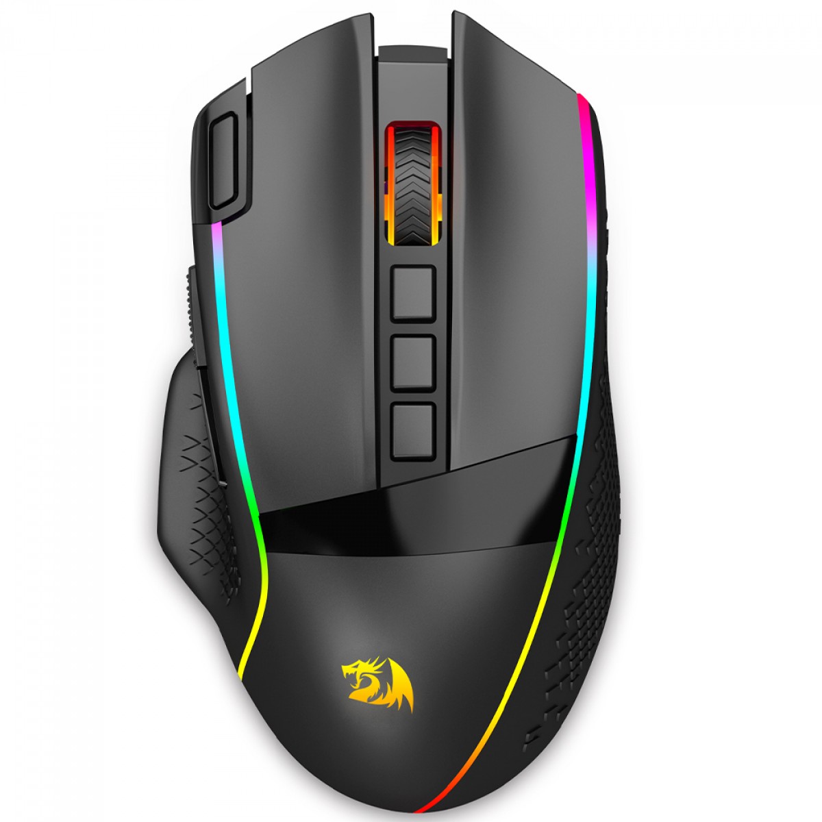 Mouse Gamer Redragon Enlightment, RGB, Wireless/Bluetooth, 26000 DPI, 9 Botões, Sensor PAW3395, Preto, M991-RGB - Open Box
