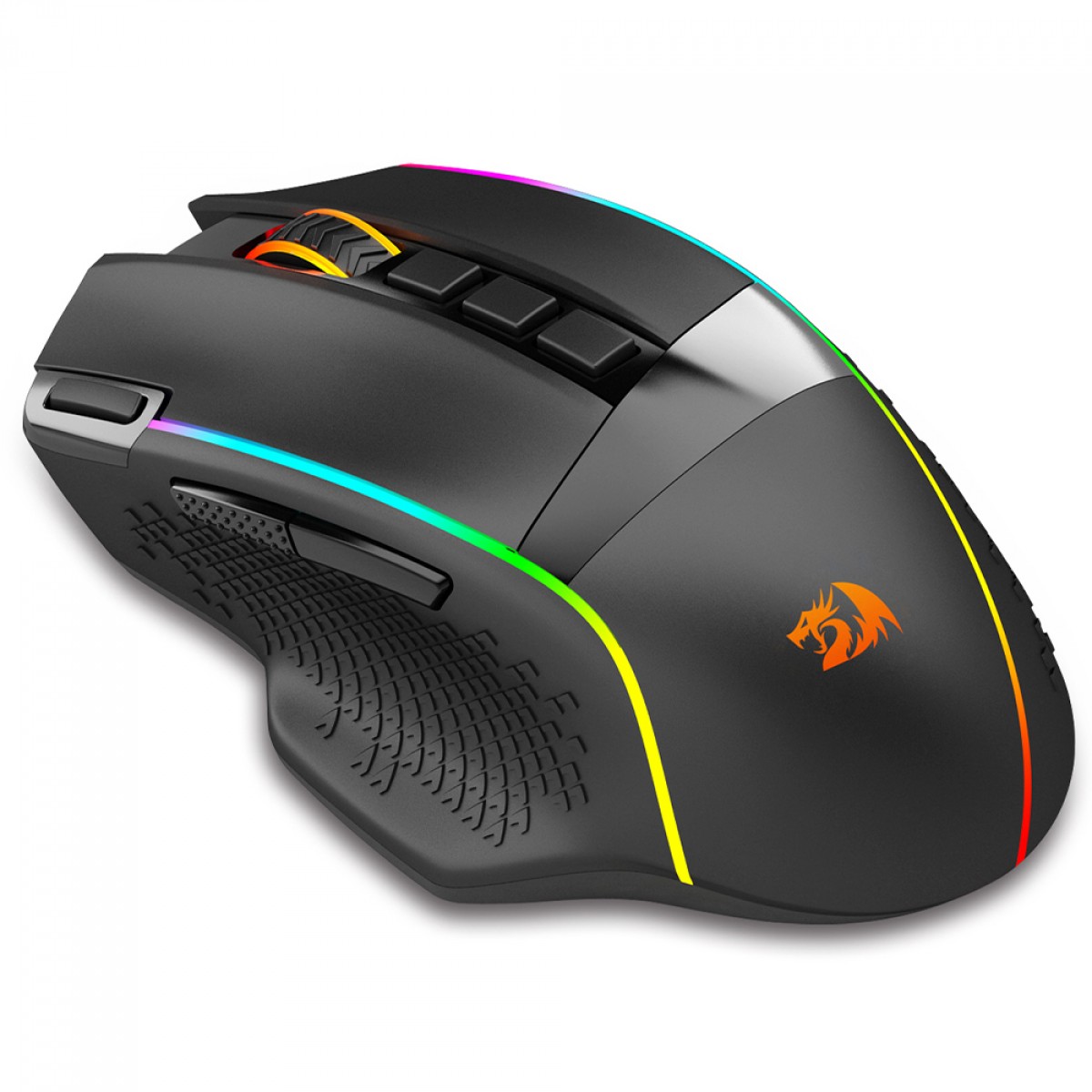 Mouse Gamer Redragon Enlightment, RGB, Wireless/Bluetooth, 26000 DPI, 9 Botões, Sensor PAW3395, Preto, M991-RGB - Open Box