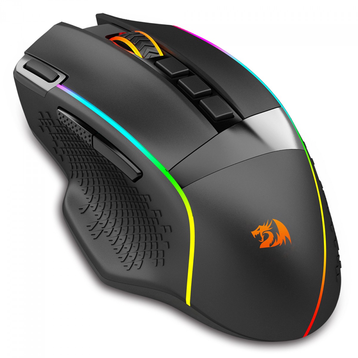 Mouse Gamer Redragon Enlightment, RGB, Wireless/Bluetooth, 26000 DPI, 9 Botões, Sensor PAW3395, Preto, M991-RGB - Open Box