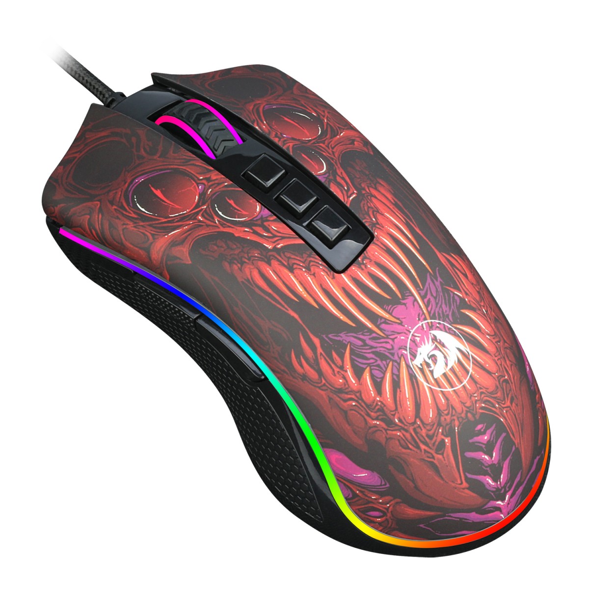 Mouse Gamer Redragon Infernal RYU, 16000 DPI, 8 Botões, RGB, ID711