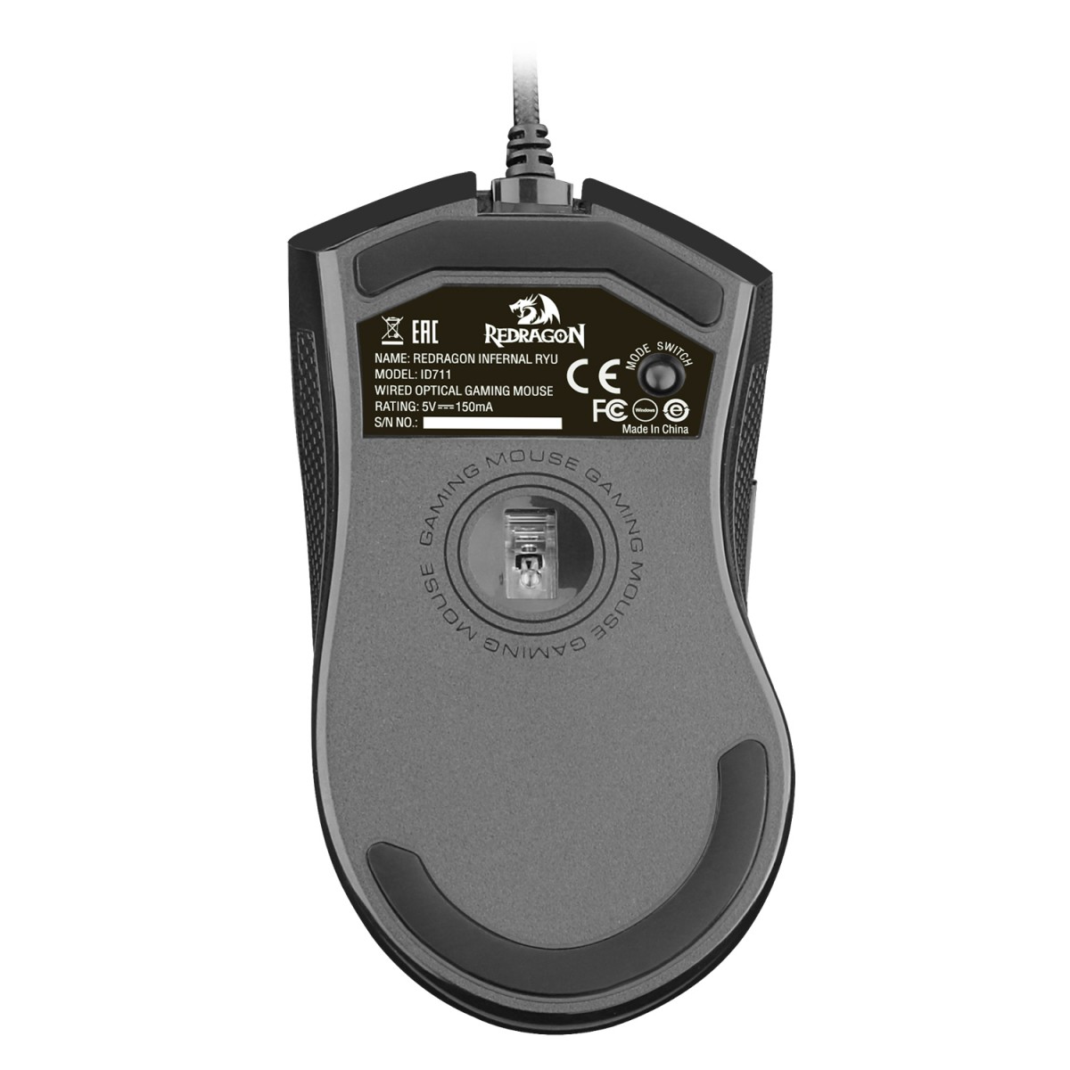 Mouse Gamer Redragon Infernal RYU, 16000 DPI, 8 Botões, RGB, ID711