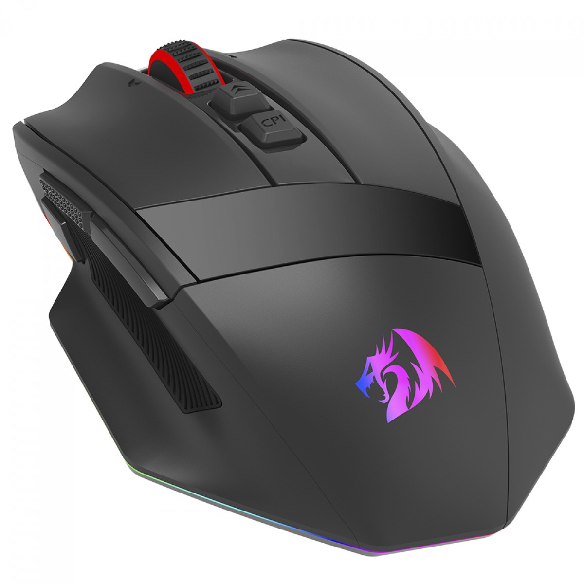 Mouse Gamer Redragon Rind Pro, RGB, Wireless/Bluetooth, 26000 DPI, 10 Botões, Sensor PAW3395, Preto, M813RGB-PRO