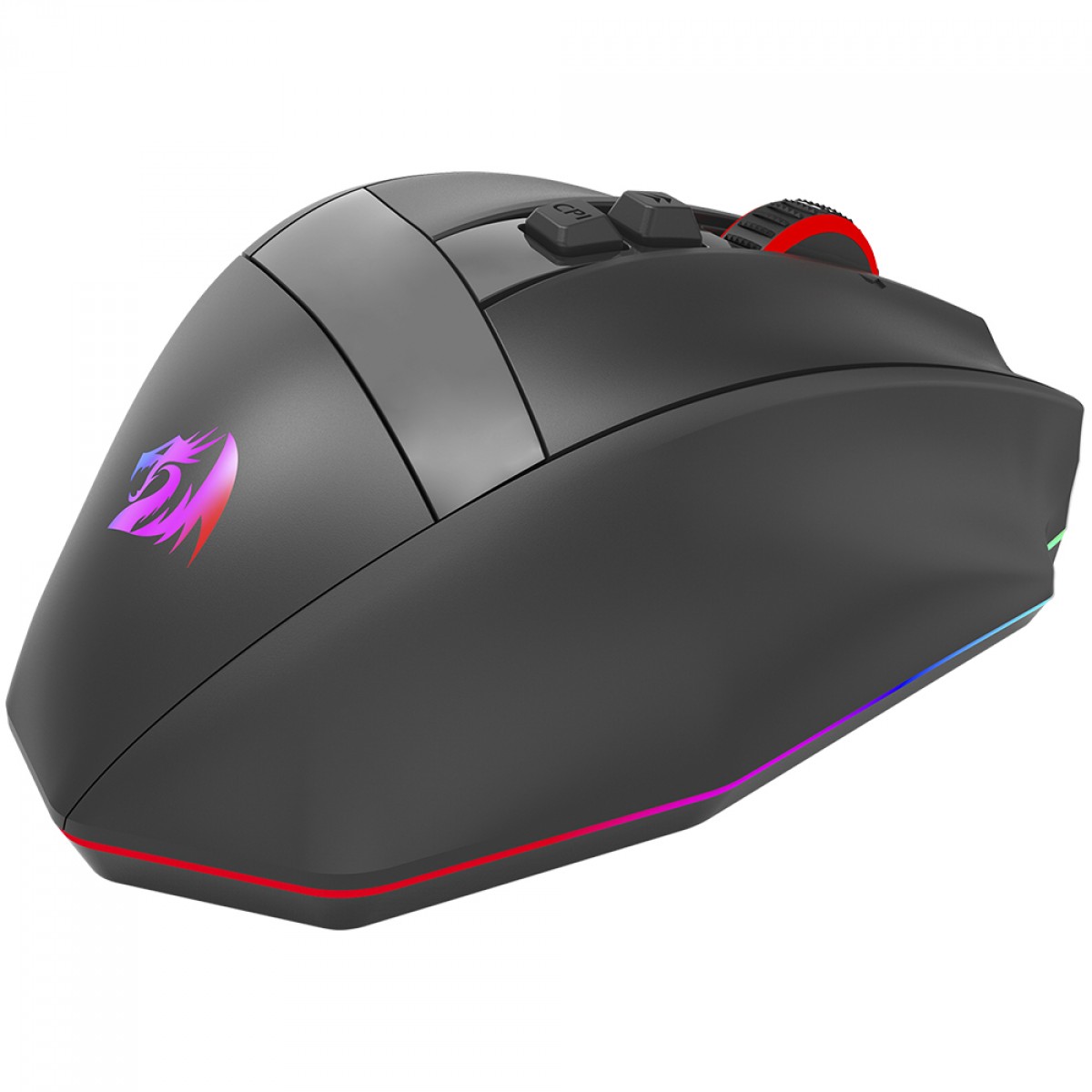 Mouse Gamer Redragon Rind Pro, RGB, Wireless/Bluetooth, 26000 DPI, 10 Botões, Sensor PAW3395, Preto, M813RGB-PRO
