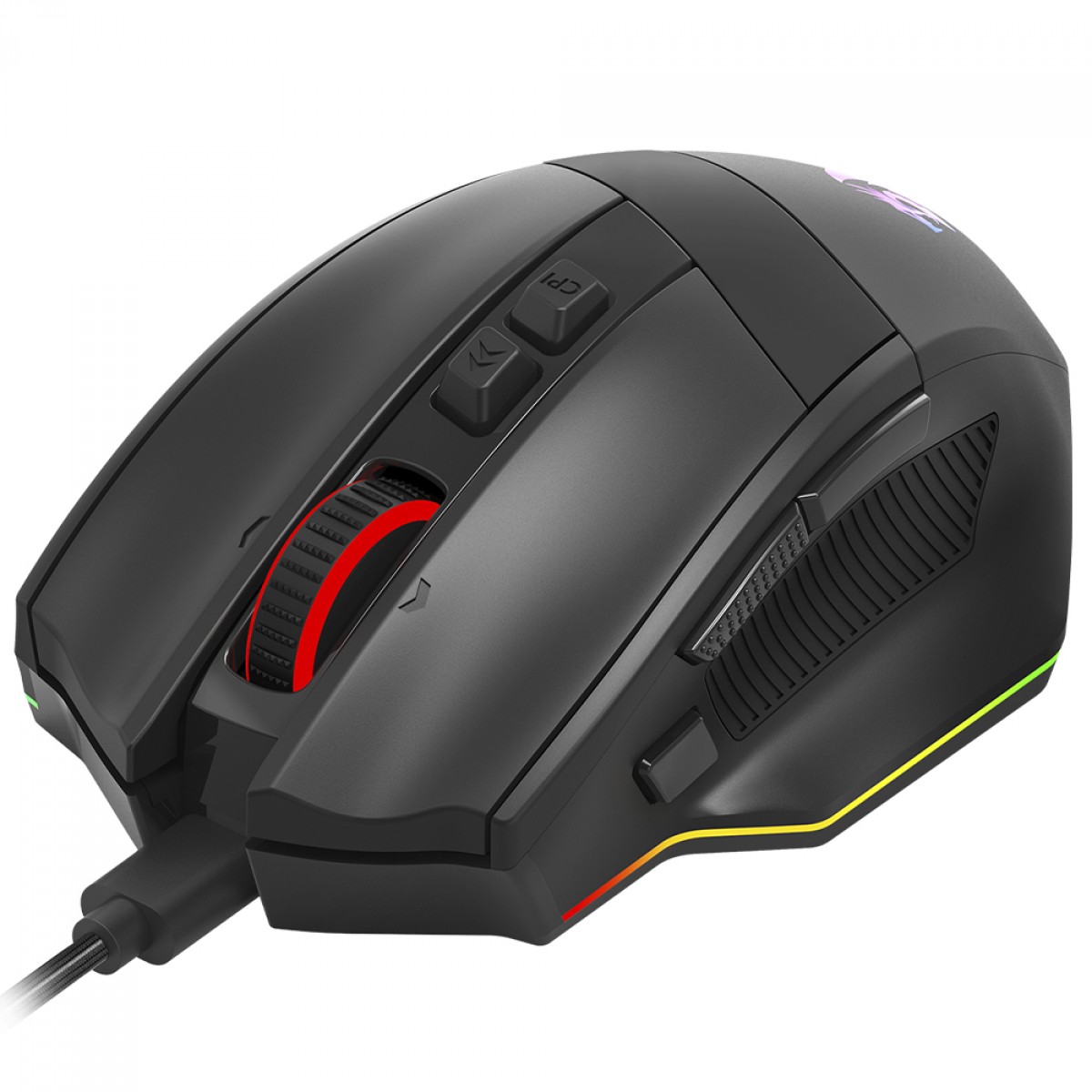 Mouse Gamer Redragon Rind, RGB, 16000 DPI, 10 Botões, Sensor PAW3333, Preto, M813-RGB