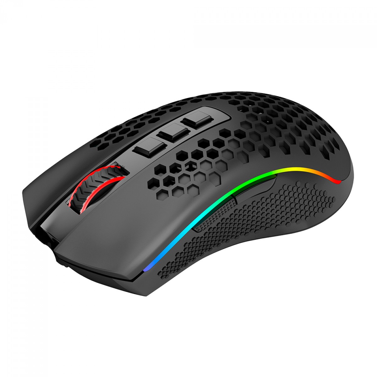 Mouse Gamer Redragon Storm Pro, 16000 DPI, Wireless, 8 Botões Programáveis, RGB, Black, M808-KS