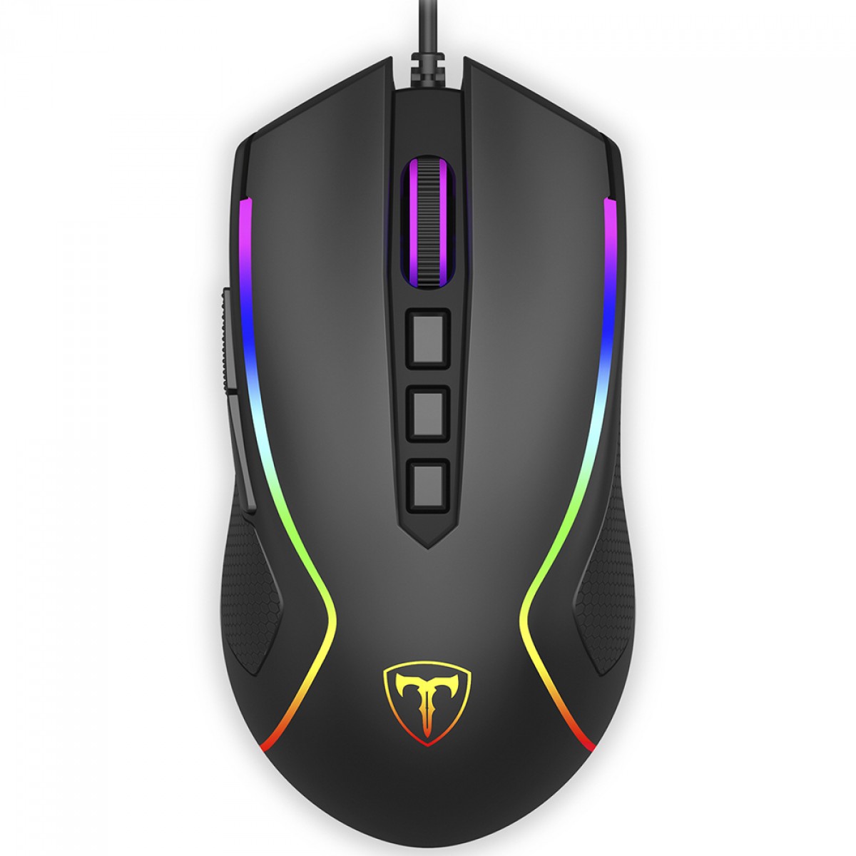 Mouse Gamer T-Dagger Darkangel V3, RGB, 4000 DPI, 8 Botões, Preto, T-TGM209 V3
