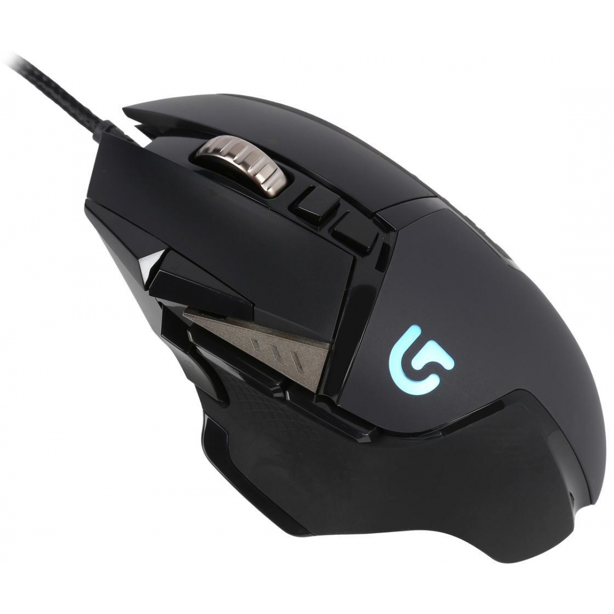 Mouse Gamer Logitech Proteus Spectrum G502 RGB 11 Botões 12000 DPI Ajuste de Peso Black
