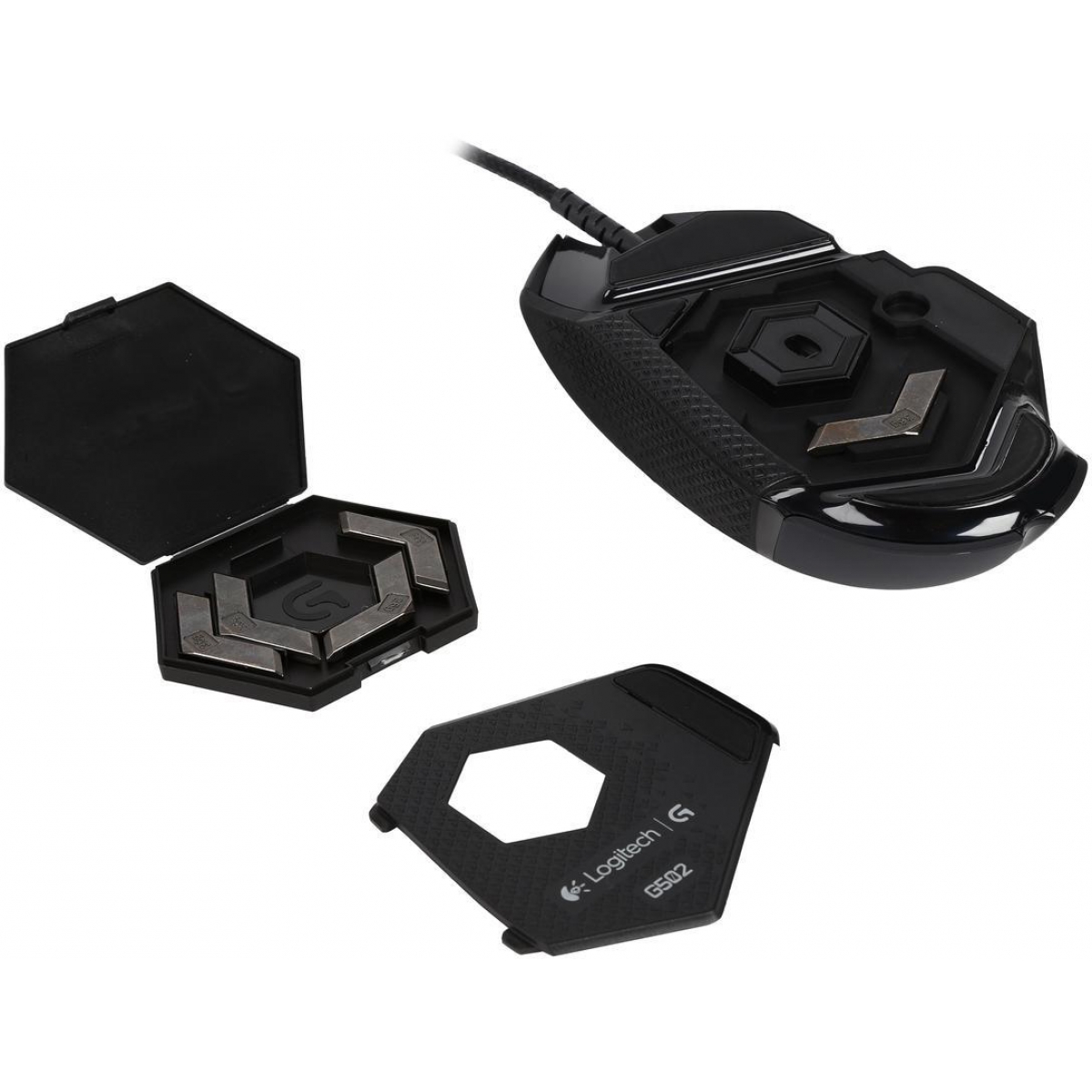 Mouse Gamer Logitech Proteus Spectrum G502 RGB 11 Botões 12000 DPI Ajuste de Peso Black