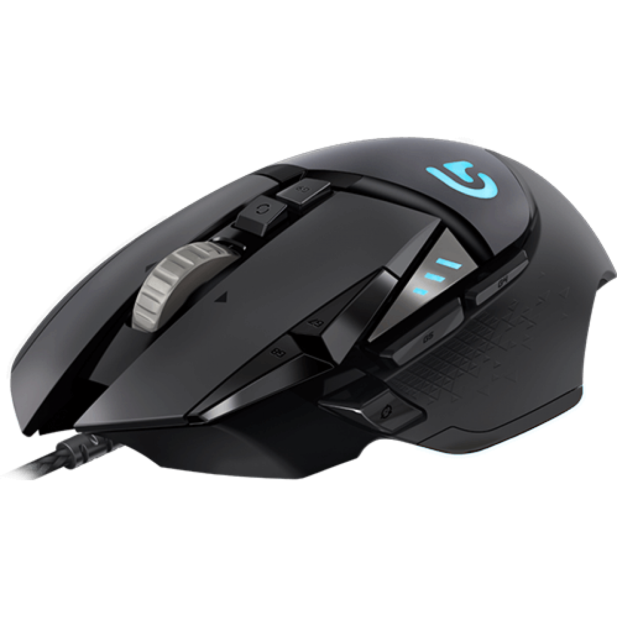 Mouse Gamer Logitech Proteus Spectrum G502 RGB 11 Botões 12000 DPI Ajuste de Peso Black