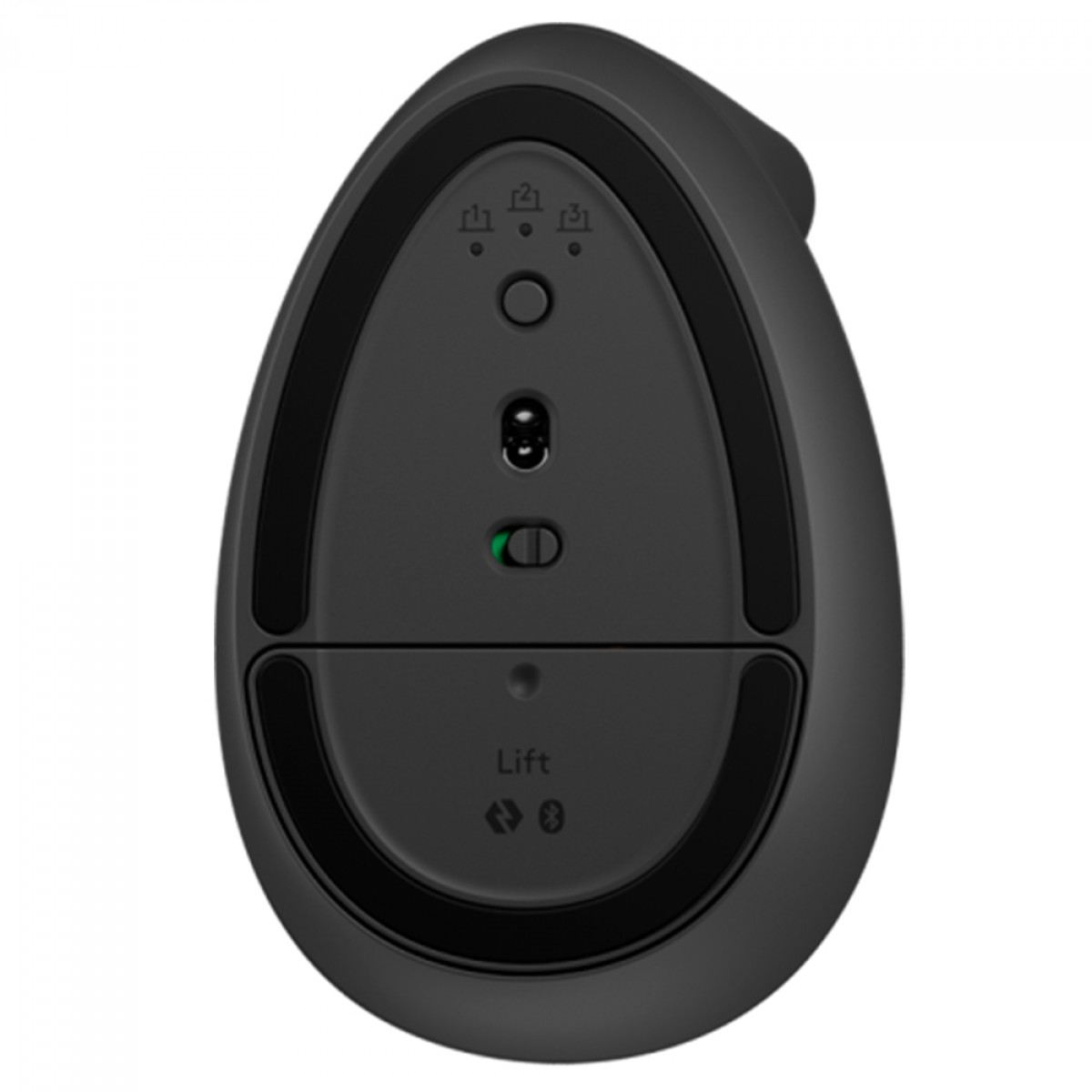 Mouse Logitech Lift, Vertical, Sem Fio/Bluetooth, 4000 DPI, 6 Botões, Preto, 910-006466