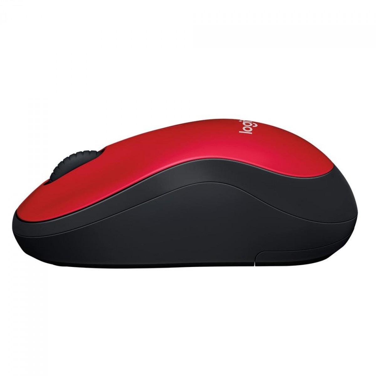Mouse Logitech M185 Sem fio, 1000 DPI, Wireless, Preto/Vermelho, 910-003635