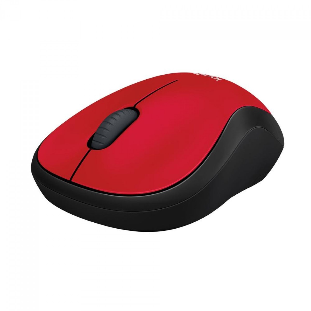 Mouse Logitech M185 Sem fio, 1000 DPI, Wireless, Preto/Vermelho, 910-003635