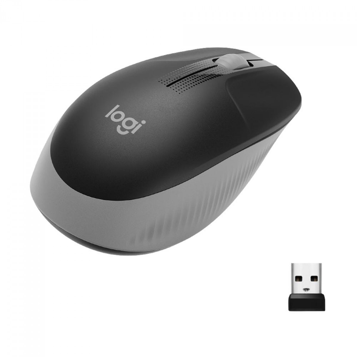 Mouse Logitech M190, Sem Fio, 1000 DPI, 3 Botões, Cinza, 910-005902