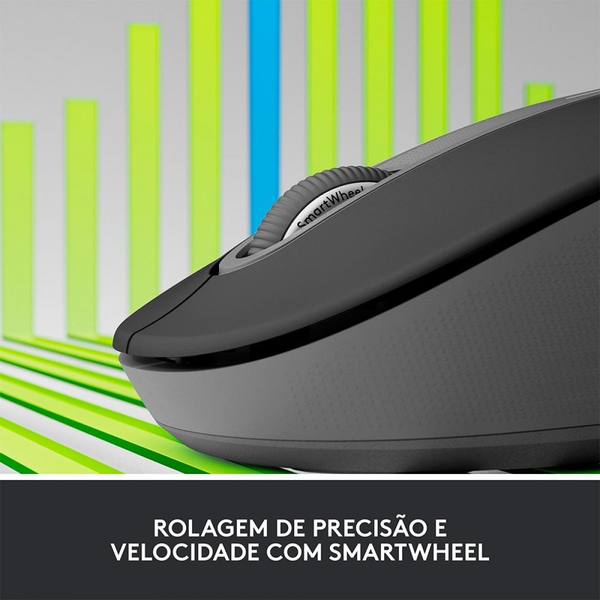 Mouse Logitech Signature M650, Sem Fio/Bluetooth, 2000 DPI, 5 Botões, SilentTouch, Preto, 910-006250
