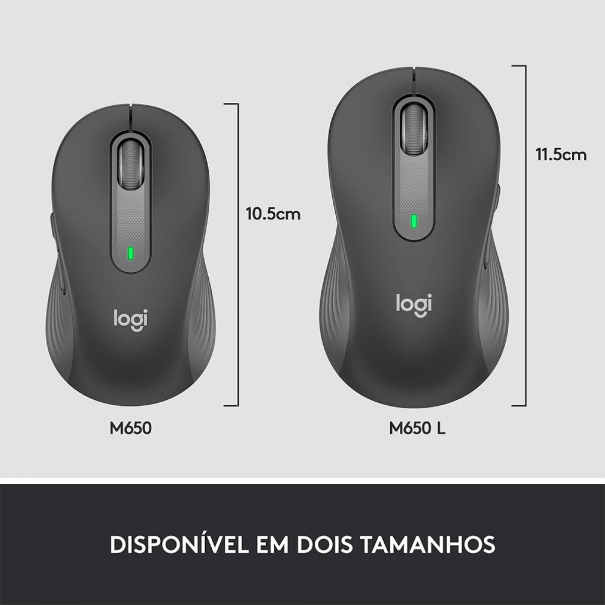 Mouse Logitech Signature M650, Sem Fio/Bluetooth, 2000 DPI, 5 Botões, SilentTouch, Preto, 910-006250